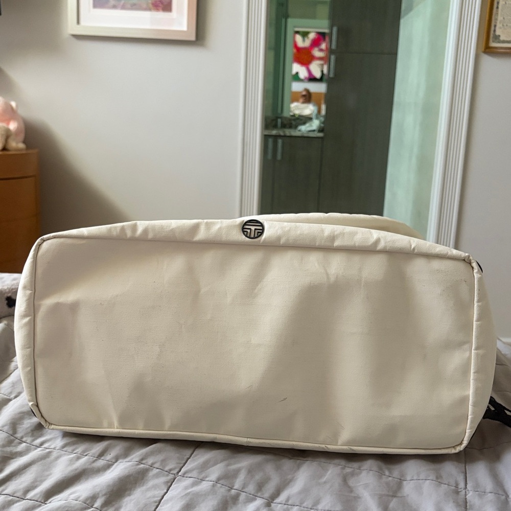 Tory Sport Cream and Navy Tennis Bag - Picture 5 of 5